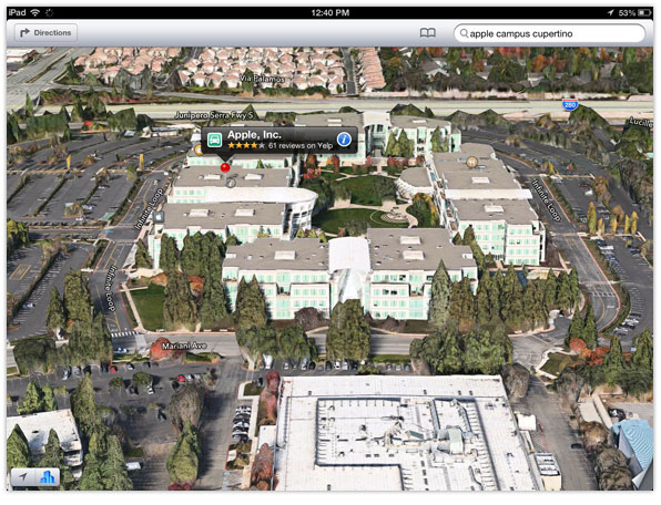 Apple Maps iPad