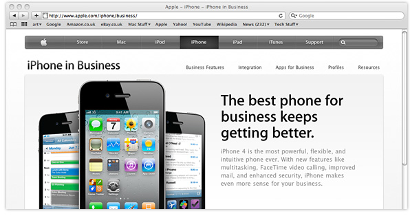iPhone for business