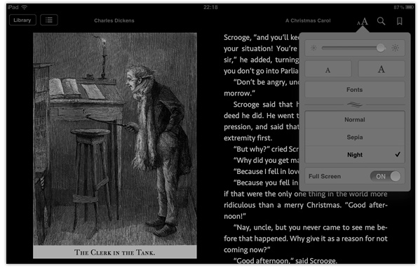 iBooks night theme