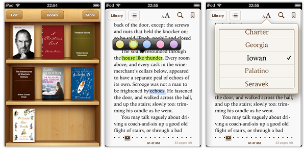 iBooks screenshots