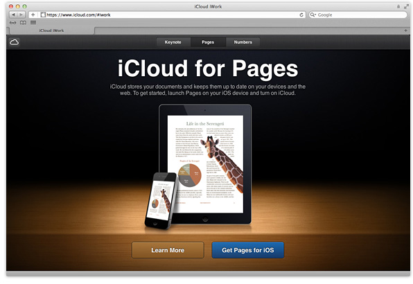 iCloud Pages