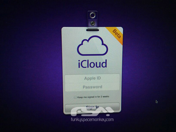 iCloud login page