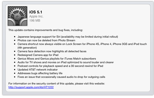 iOS 5.1 now available