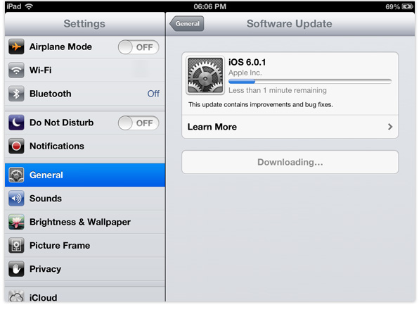 iOS 6.0.1 update