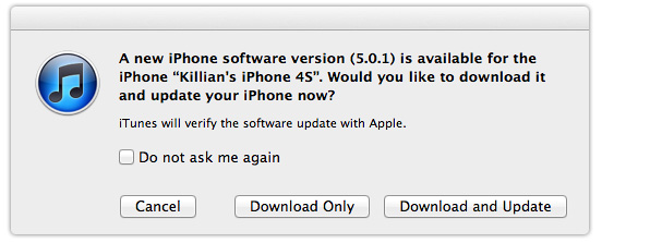 iOS 5.0.1 iTunes