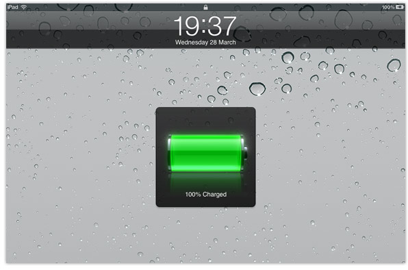 iPad battery status