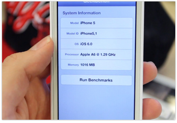 iPhone 5 Geekbench