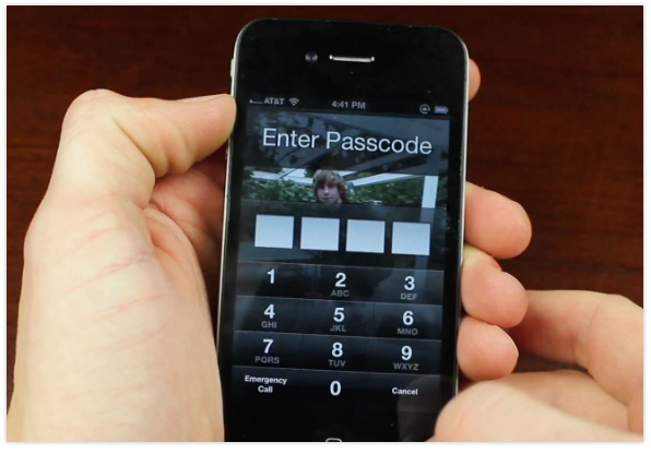 iPhone passcode screen