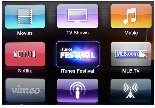 iTunes Festival app for the Apple TV