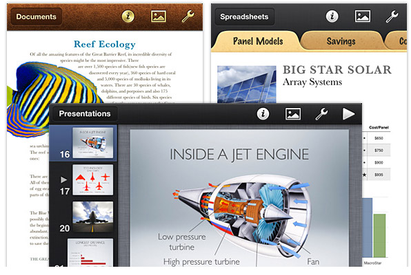 iWork iOS apps