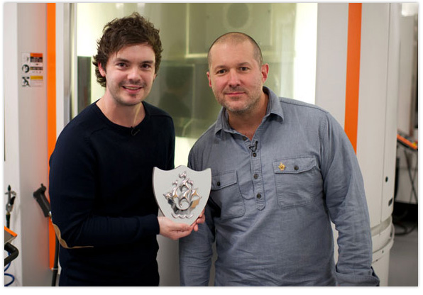 Jony Ive gold Blue Peter badge