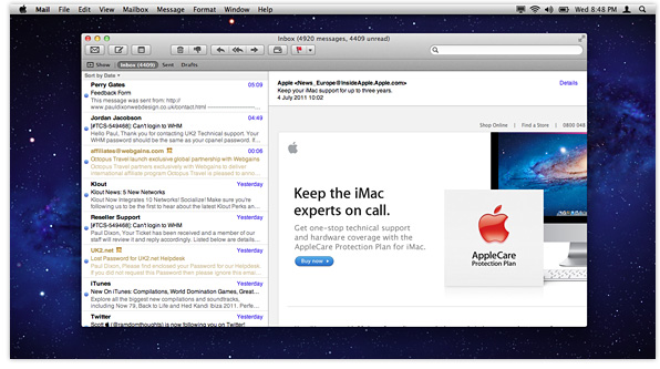 OS X Lion Mail