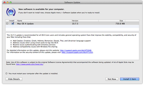 Mac OS X 10.7.3