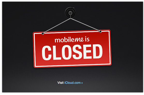 MobileMe closed sign