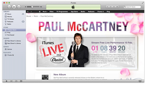 Paul McCartney performance live on iTunes & Apple TV