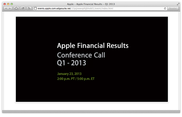 Q1 2013 earnings call