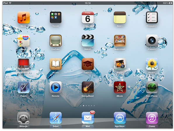 water themed retina iPad wallpaper
