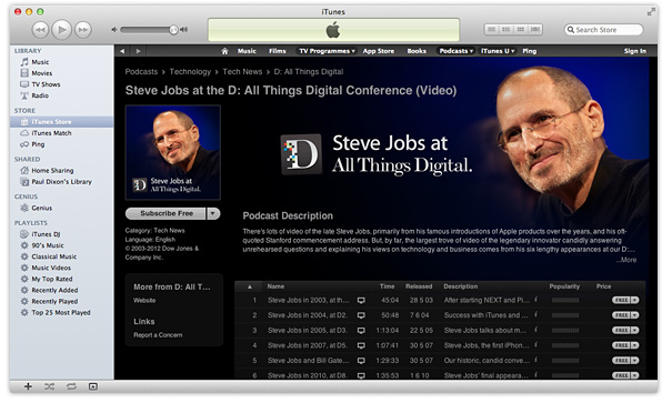 Steve Jobs AllThingsD interviews
