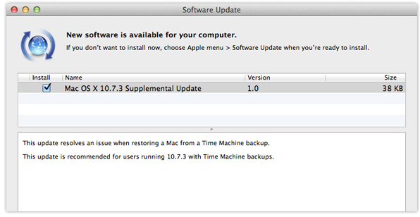 Mac OS X 10.7.3 Supplemental Update