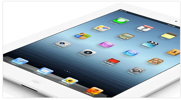 white third-generation iPad