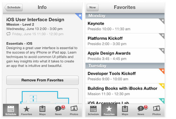 WWDC 2012 app